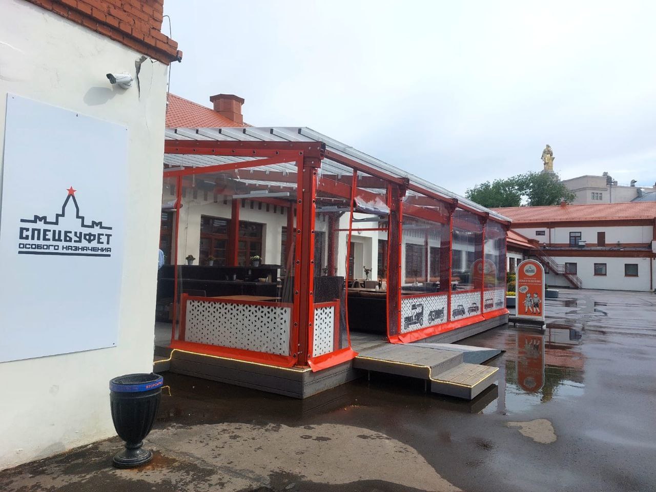 ПВХ шторы для летней террасы кафе в Бутурлиновке